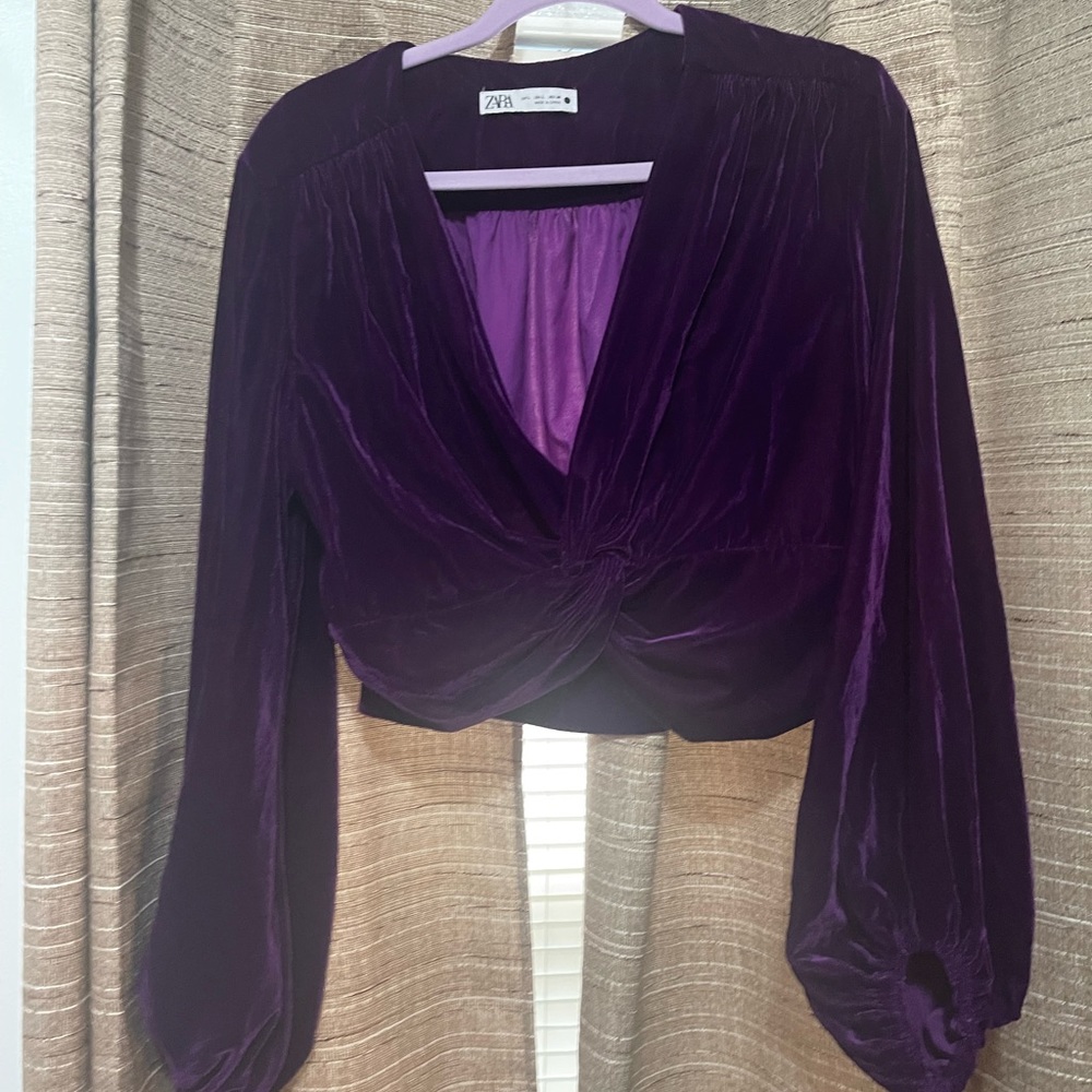 Plum/Purple crop top, used once, good condition